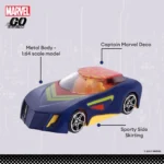 Marvel Go 1:64 Diecast Captain Marvel Rapid Racer Toy Car for Collection for Ages 3 years and up - Image 4