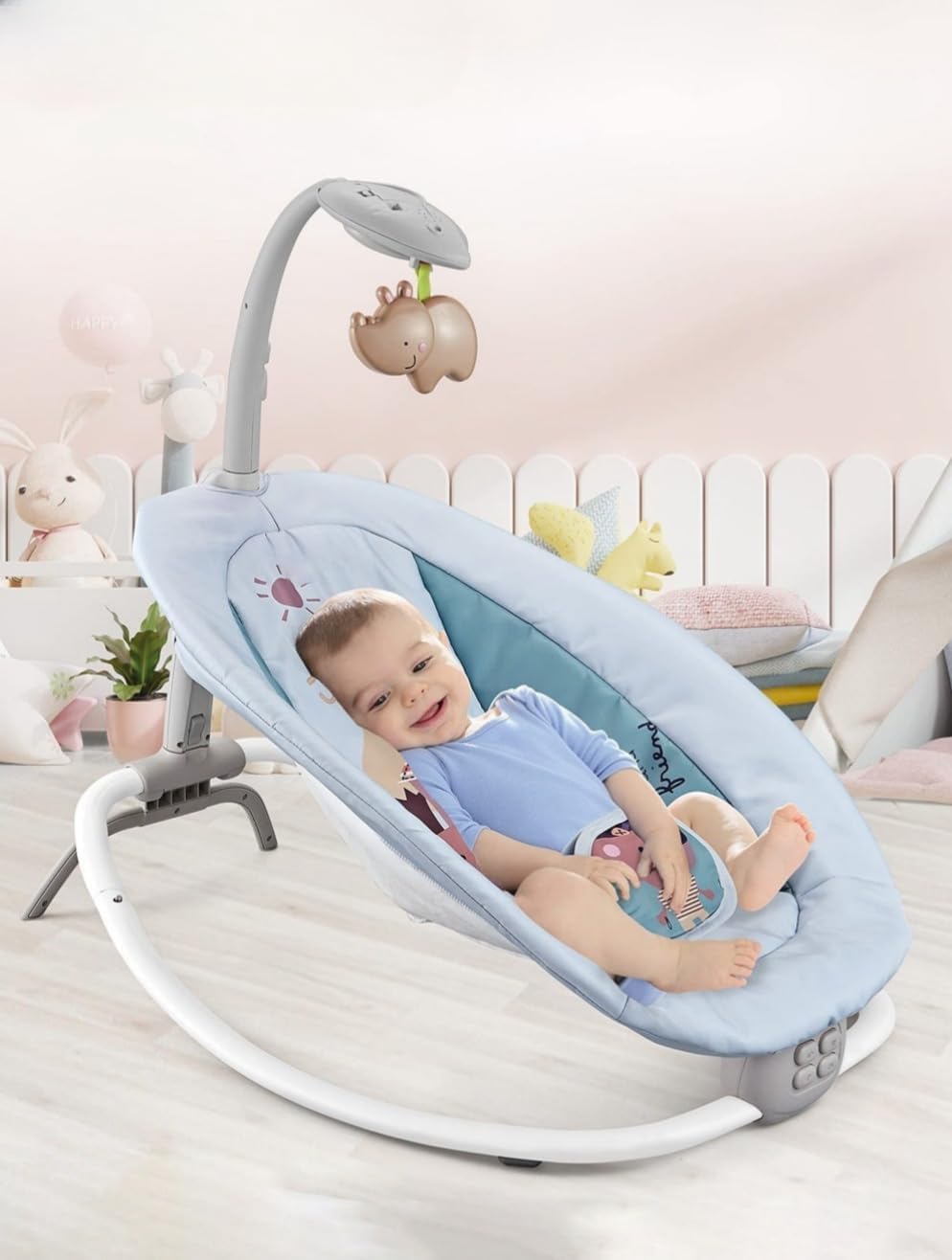 61vHIxX4CoL._SL1316_ Baby Remote Control Rocker Bouncer with Projector - Image 1