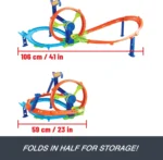 Hot Wheels Rapid Launch & Loop Playset With 1:64 Scale Die-Cast Toy Car, Crash & Track Set for Kids Ages 3 Years & Up - Image 5