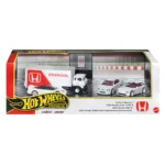 Hot Wheels Premium Honda Series Display Set Pack With 1:64 Scale Cars & 1:64 Scale Team Transport Vehicle including Metal Chassis & Real Riders Tires for Collectors - Image 6
