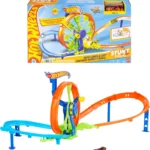 Hot Wheels Rapid Launch & Loop Playset With 1:64 Scale Die-Cast Toy Car, Crash & Track Set for Kids Ages 3 Years & Up