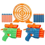 Nerf Elite 2.0 Face Off Target Set, Includes 2 Dart Blasters & Target & 12 Nerf Elite Darts, Toy Foam Blasters for Kids Outdoor Games - Image 4