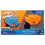 Nerf Elite 2.0 Trio Combo Pack, 2 Trio Nerf Blasters, 6 Nerf Elite Darts, Pull Down Priming, Toy Foam Blaster for Kids Outdoor Games - Image 3