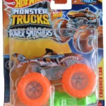 Hot Wheels Monster Trucks Power Smashers 1:64 Scale die cast Tiger Shark, Includes Crushed Car for Ages 3 Years & Up