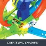 Hot Wheels Rapid Launch & Loop Playset With 1:64 Scale Die-Cast Toy Car, Crash & Track Set for Kids Ages 3 Years & Up - Image 4