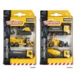 Majorette Volvo Construction 3 Car Pack - Design & Style May Vary, Only 1 Pack Included