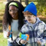 Nerf Elite Junior Racer Easy Play Dart Blaster, 4 Nerf Elite Darts, Nerf Blaster Outdoor Toys for 6 Year Old Boys & Girls - Image 3