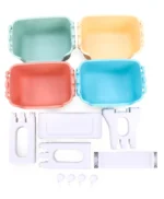 4 Tier Kids Storage Drawer Organizer with Wheels - Image 6
