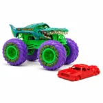 Hot Wheels 1:64 Scale Mega-Wrex Monster Trucks 2026 Diecast Truck with Crushable Car for Ages 3+ (JHY55) - Image 2