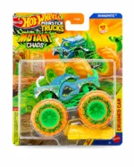 Hot Wheels 1:64 Scale Rhinomite Monster Trucks 2026 Diecast Truck with Crushable Car for Ages 3+ (JHY57)