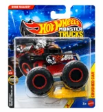 Hot Wheels 1:64 Scale Bone Shaker Monster Trucks Diecast Truck with Crushable Car for Ages 3+ (JKJ93)