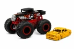 Hot Wheels 1:64 Scale Bone Shaker Monster Trucks Diecast Truck with Crushable Car for Ages 3+ (JKJ93) - Image 2