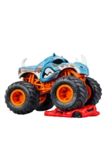 Hot Wheels 1:64 Scale Rhinomite Monster Trucks Diecast Truck with Crushable Car for Ages 3+ (JHY57) - Image 2