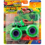 Hot Wheels 1:64 Scale Wreckin Wolf 2026 Monster Trucks Diecast Truck with Crushable Car for Ages 3+ (JHY26)