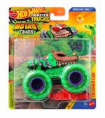 Hot Wheels 1:64 Scale Wreckin Wolf 2026 Monster Trucks Diecast Truck with Crushable Car for Ages 3+ (JHY26)