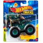 Hot Wheels 1:64 Scale Mega-Wrex 2026 Monster Trucks Diecast Truck with Crushable Car for Ages 3+ (JHY33)