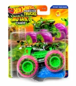 Hot Wheels 1:64 Scale Mutant Tiger Shark 2026 Monster Trucks Diecast Truck with Crushable Car for Ages 3+ (JHY58)