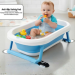Foldable Baby Bath Tub with Drain Plug