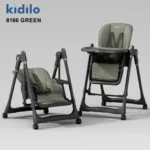 Kidilo 8166 Baby High Chair with Swing – Height Adjustable & Reclining - Image 2