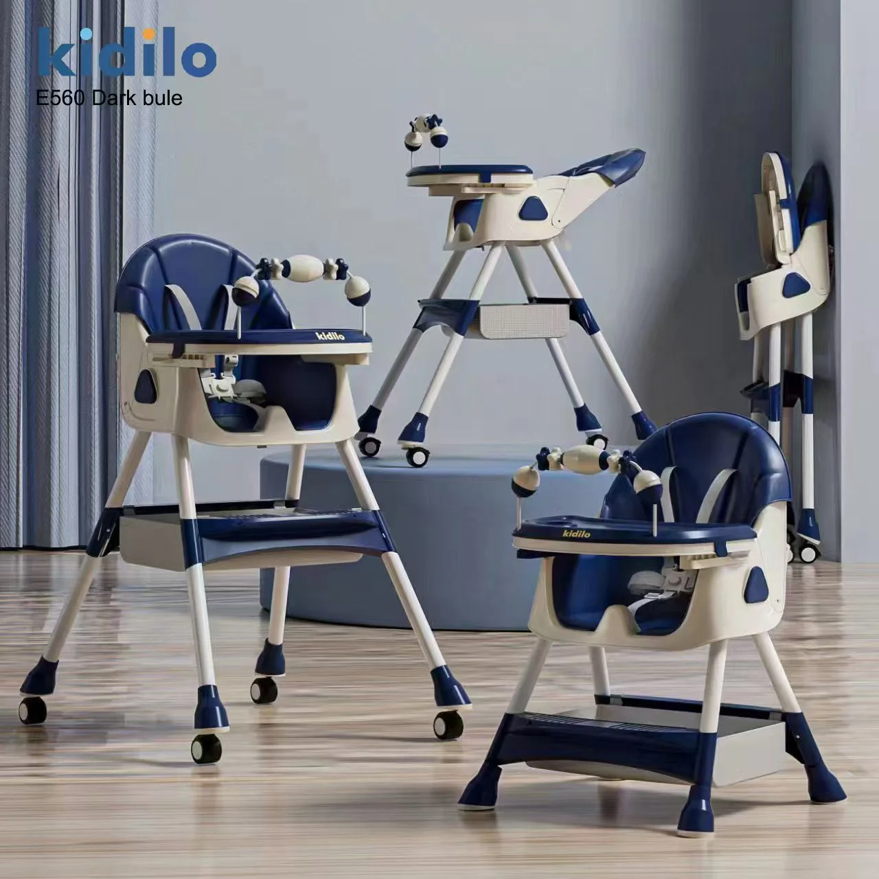 WhatsApp-Image-2026-06-13-at-7.09.26-PM-1 Kidilo E-560 4-in-1 Baby High Chair – Reclining, Height Adjustable & Foldable - Image 1
