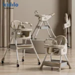 Kidilo E-560 4-in-1 Baby High Chair – Reclining, Height Adjustable & Foldable - Image 4
