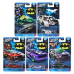 Hot Wheels 2026 DC Comics Batman-Themed Silver Celebration Series 1:64 Scale - Set Of 5 Cars