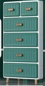 Richtots Premium Storage drawers 6 drawers Green/white/grey - Image 3