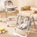Kidilo 11-3 Baby High Chair with Swing – Height Adjustable & Reclining - Image 4
