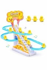 Musical Climbing Duck Track Toy with Lights & Sound